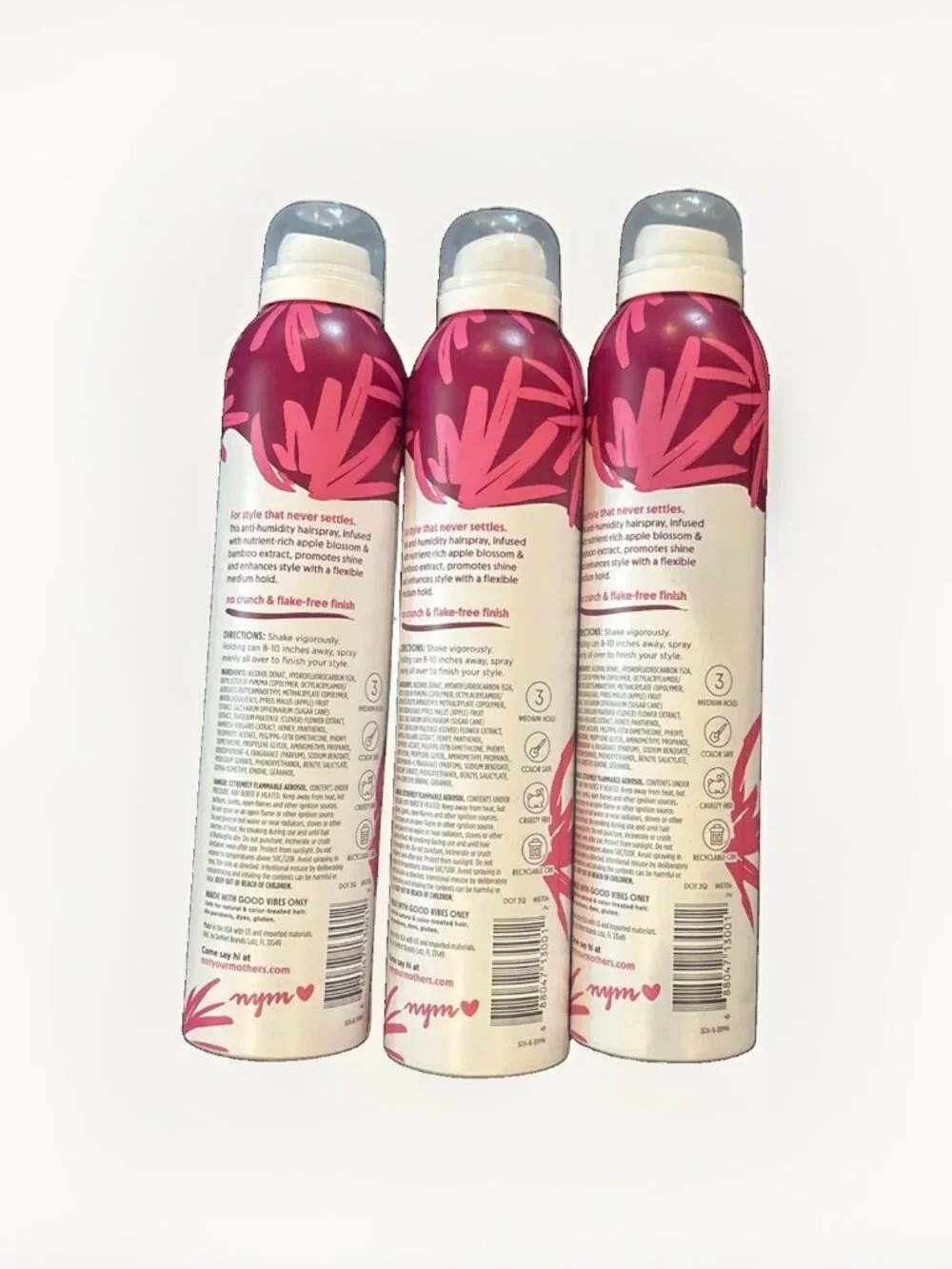 Lot of 3 NEW Not Your Mothers Volumizing She's A Tease Hairspray Medium Hold 8oz